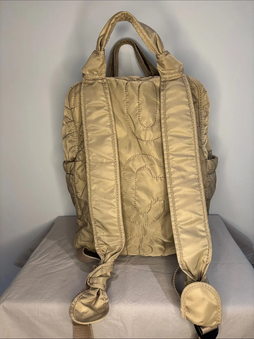 Marc by Marc Jacobs Quilted Beige Cream Backpack Tote
